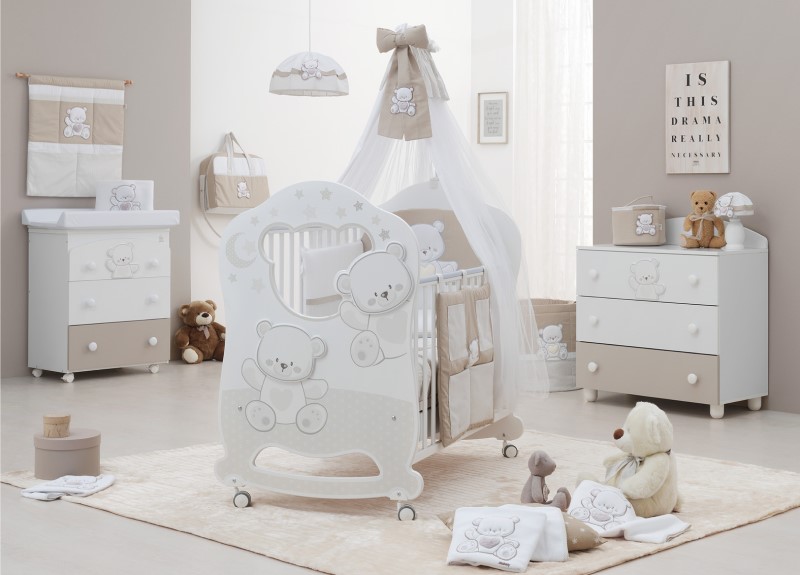 Italbaby italský šedý dětský pokoj Jolie